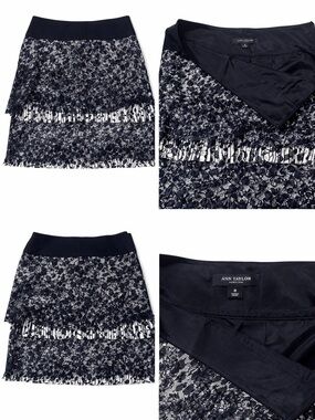 Ann Taylor Black Lace Mini Skirt